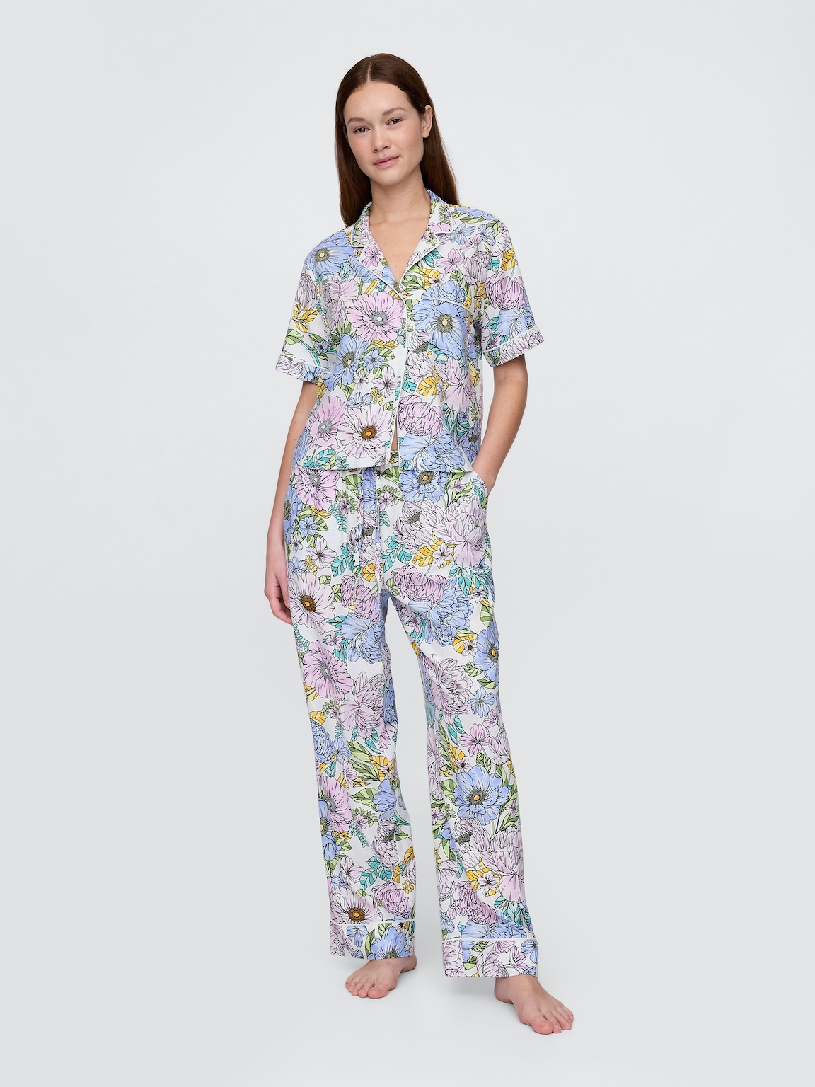 Linen-Blend PJ Pants