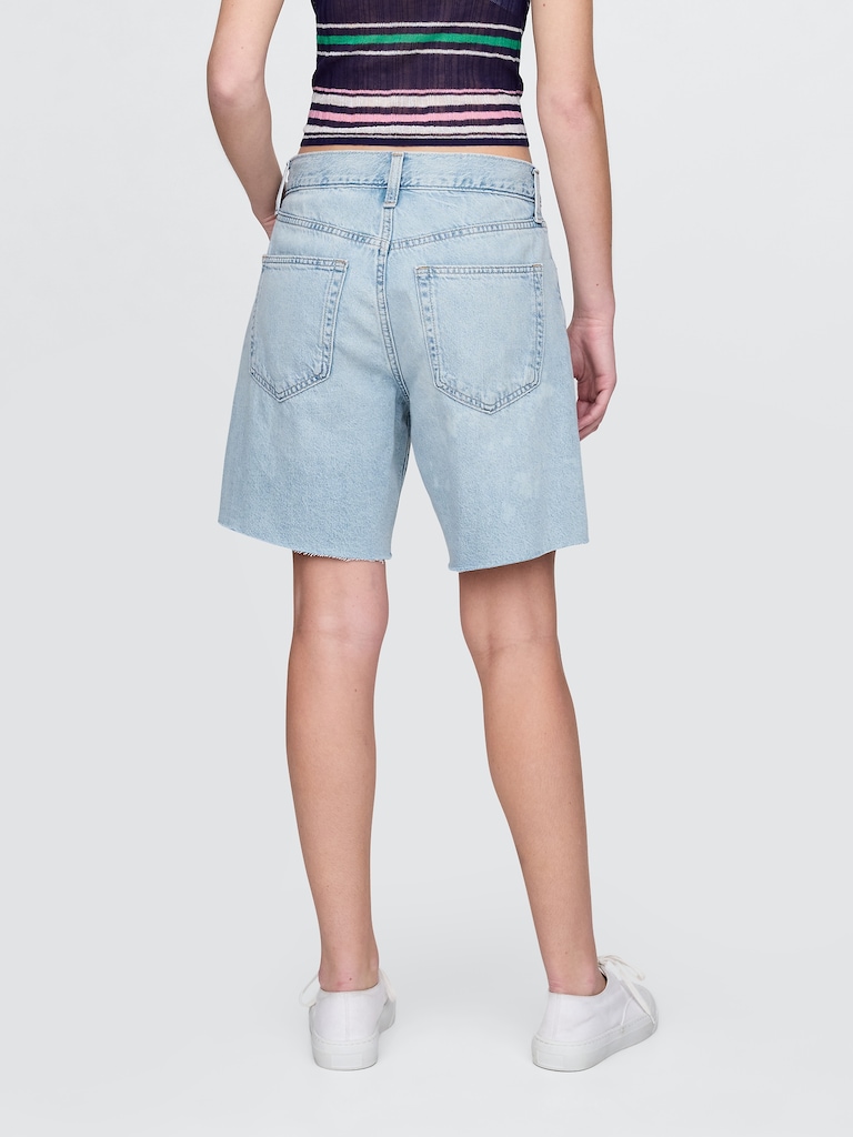 8" Mid Rise '90s Loose Denim Bermuda Shorts