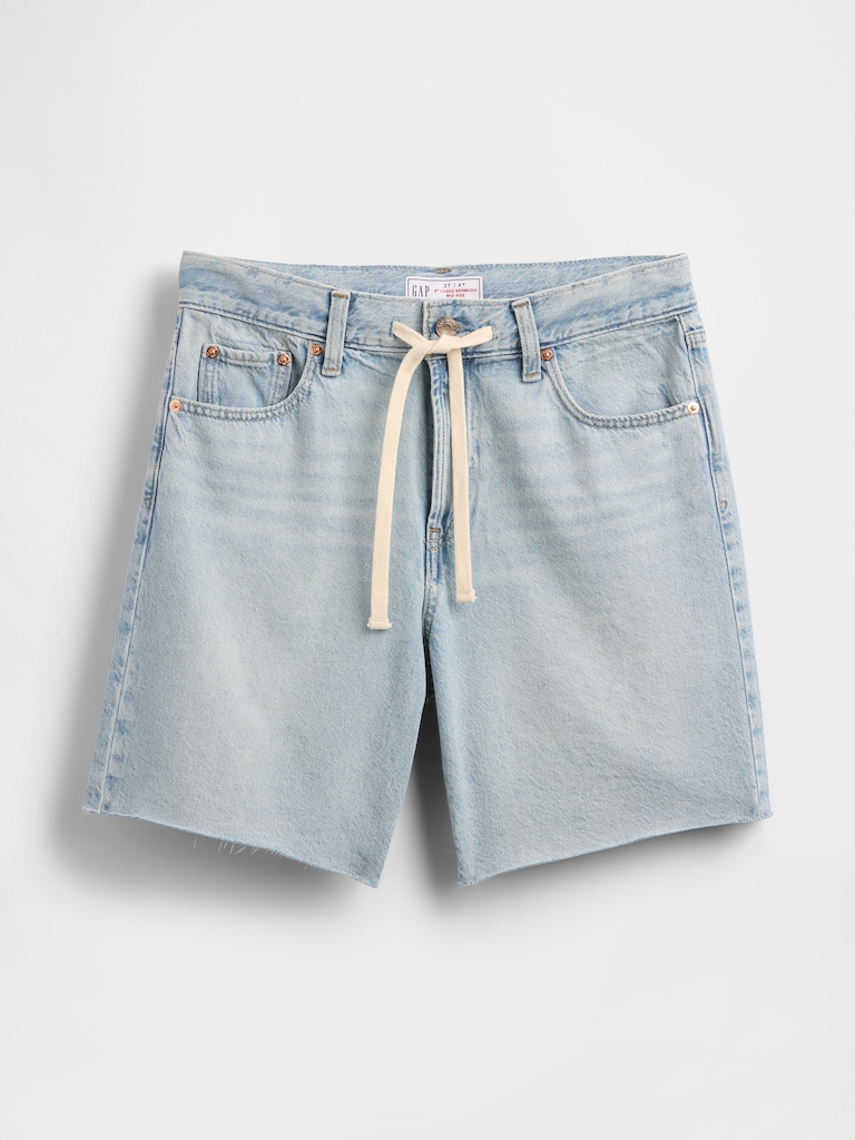 8" Mid Rise '90s Loose Denim Bermuda Shorts