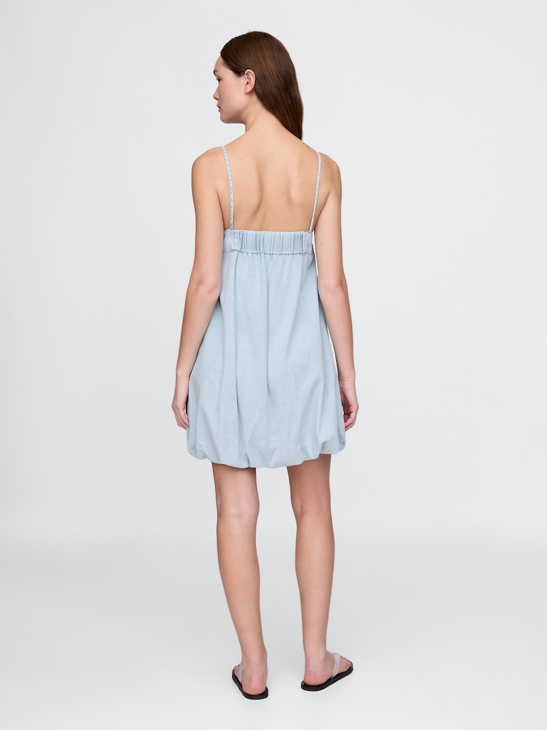 Denim Bubble Mini Dress