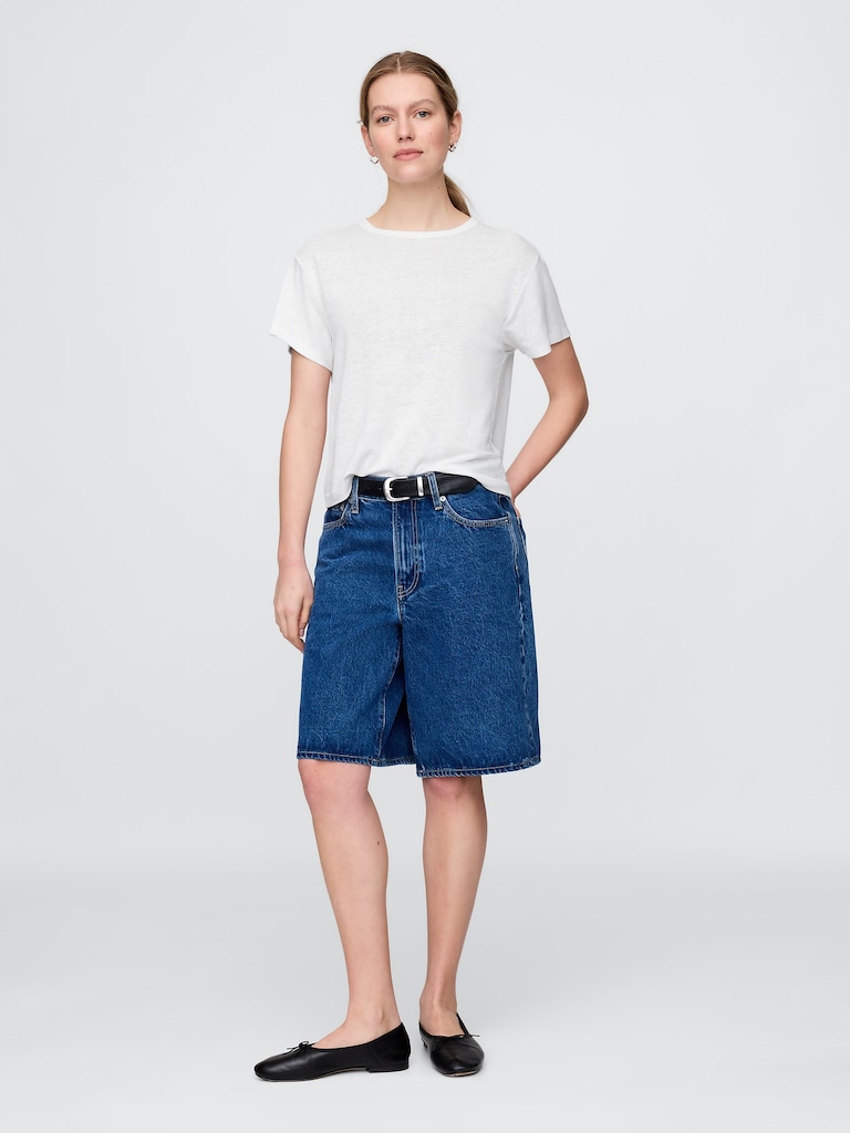 Linen-Blend T-Shirt
