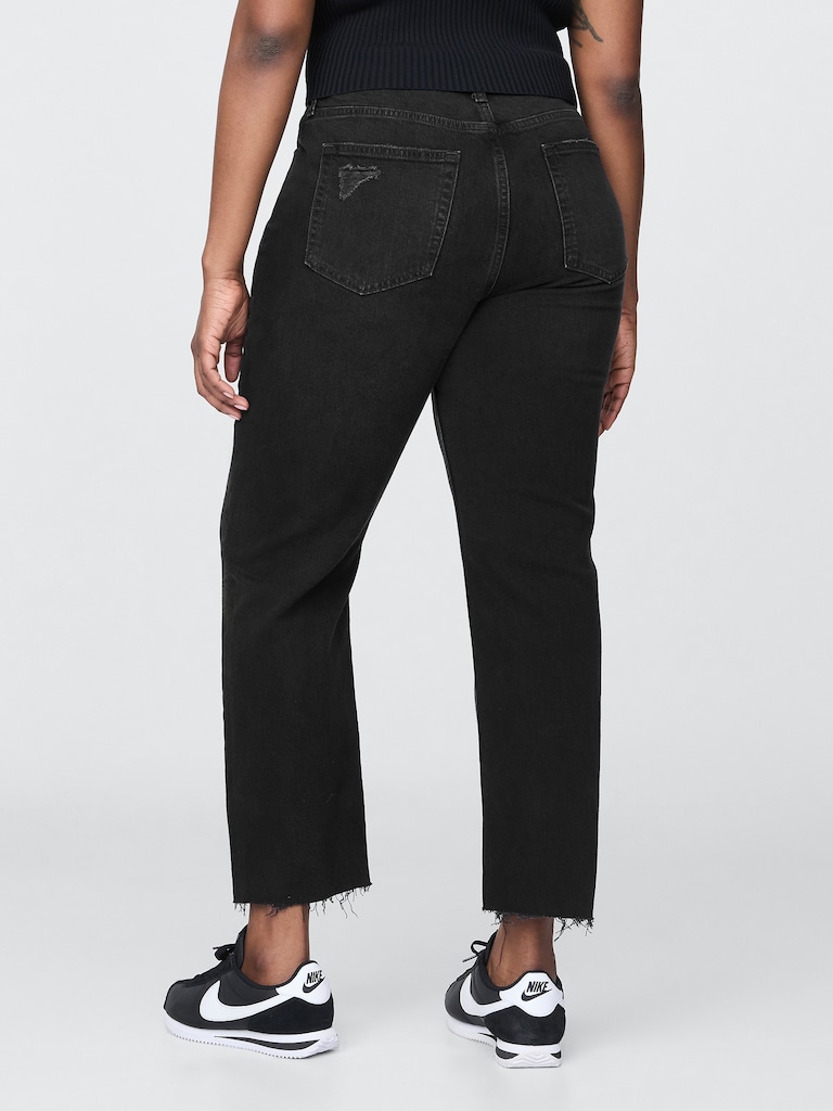 High Rise Cheeky Straight Jeans