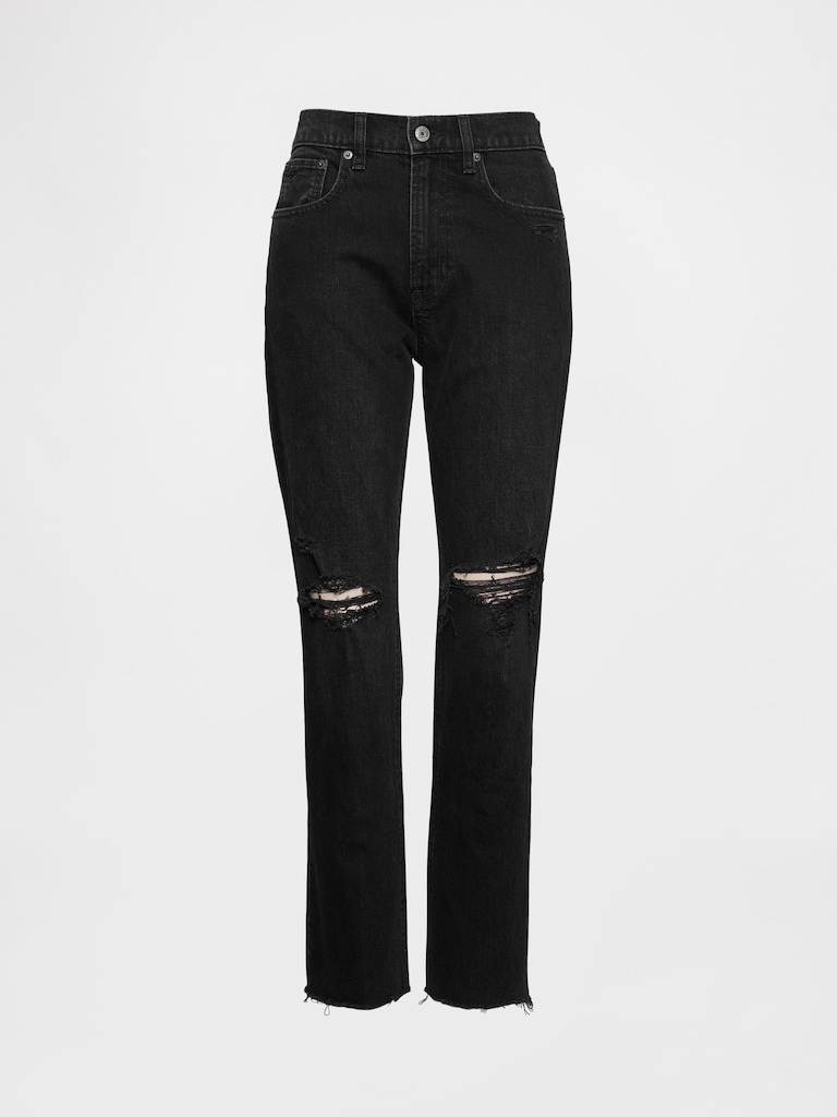 High Rise Cheeky Straight Jeans