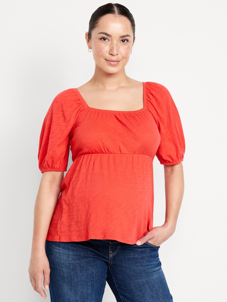 Maternity Puff Sleeve Top
