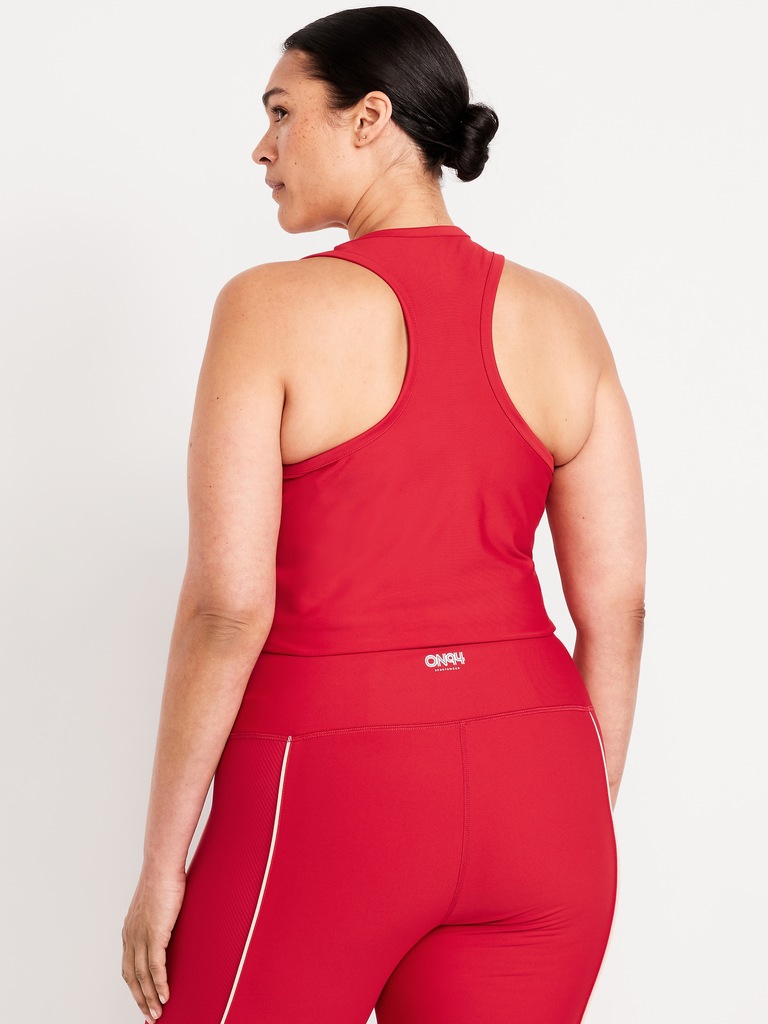 PowerSoft Racerback Cropped Shell Tank