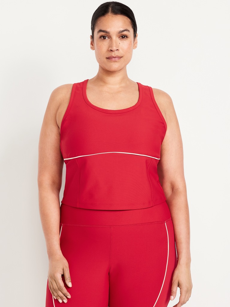 PowerSoft Racerback Cropped Shell Tank