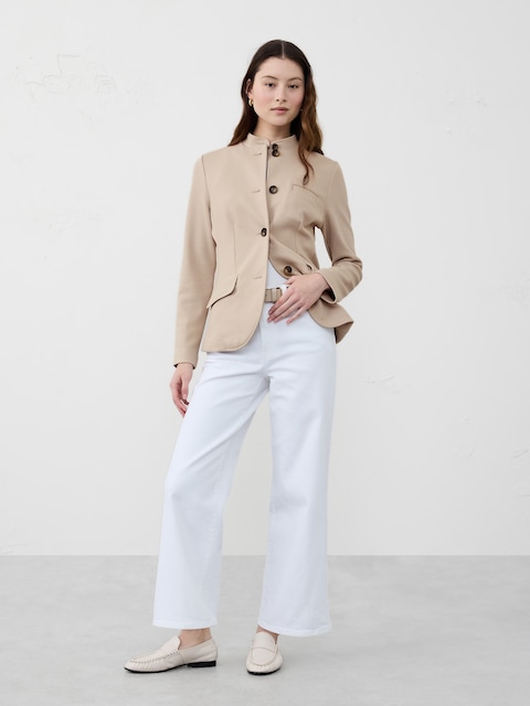 Veste Blazer Femme Banana Republic – Tweed Marron – Taille 10 – Parfait état