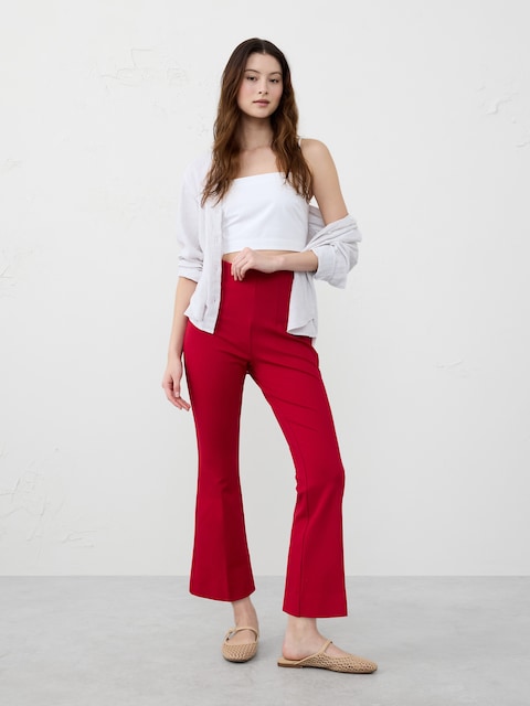 open lace back dress Cherry Red Wide Leg Pants - All Pants main image 0