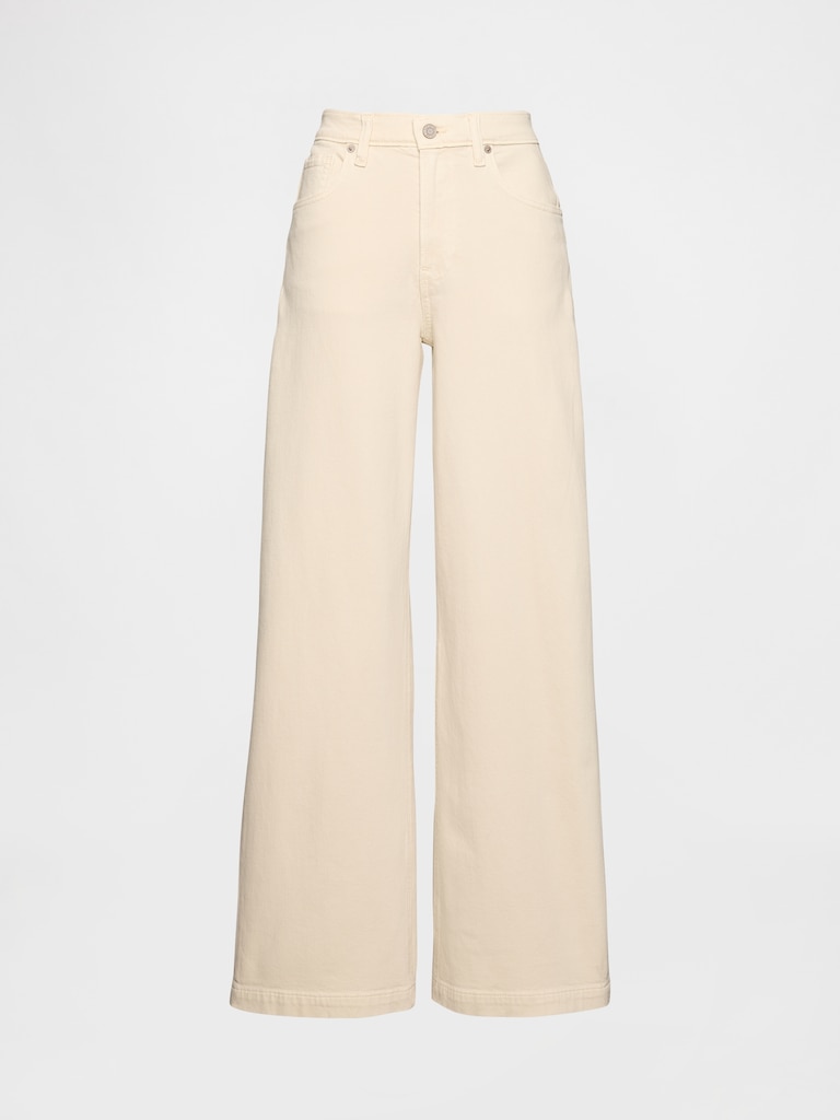High Rise Stride Wide-Leg Jeans