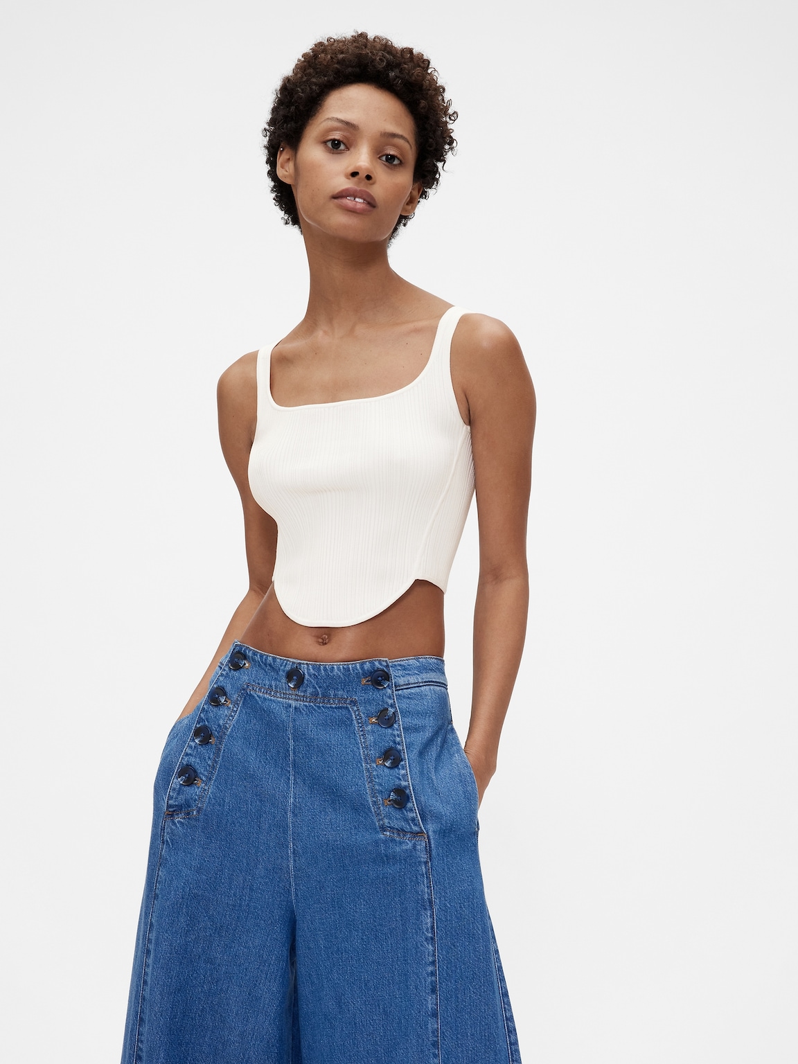 GapStudio Knit Corset Top
