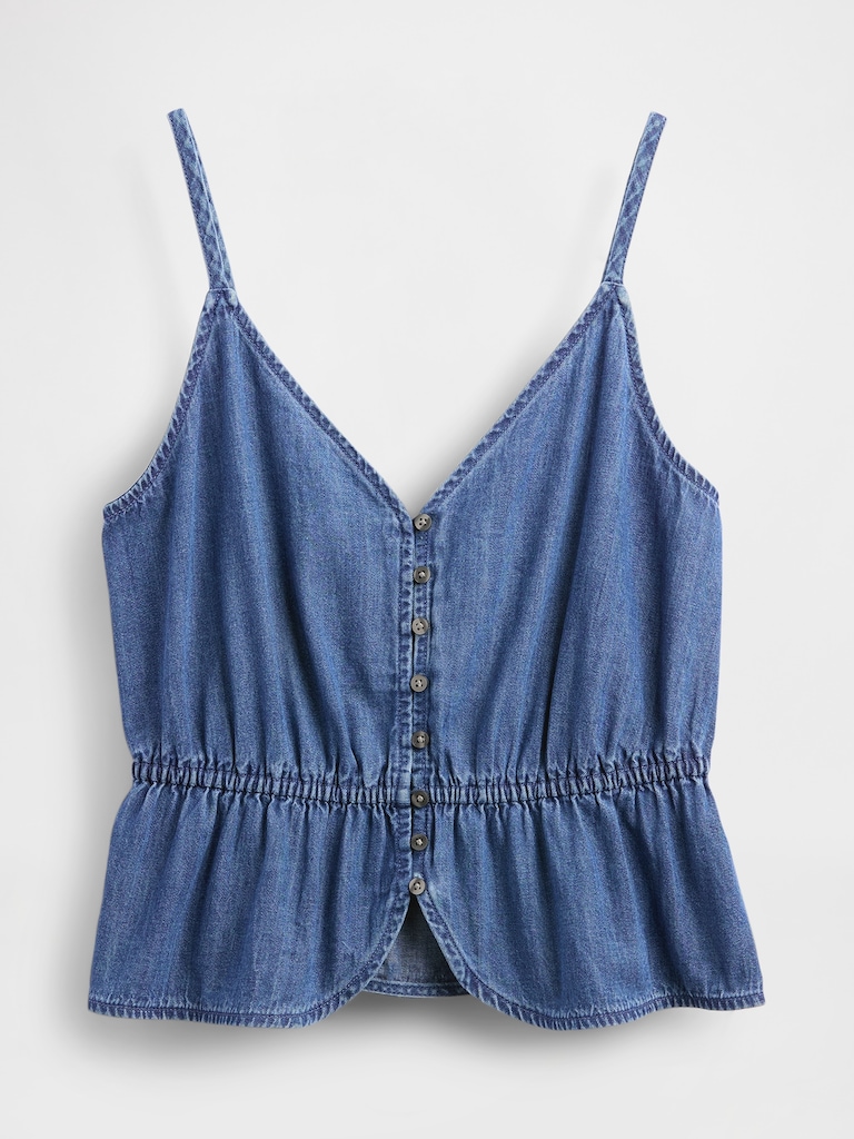Denim Peplum Cami
