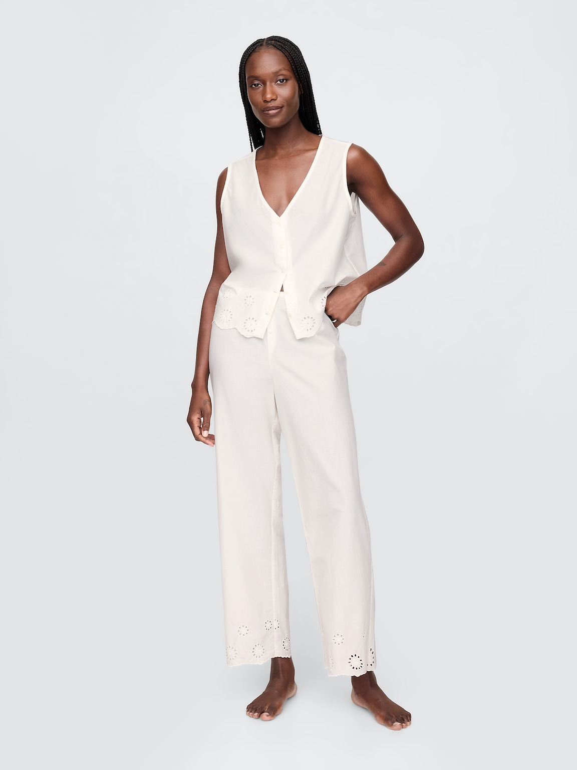 Eyelet Hem PJ Pants