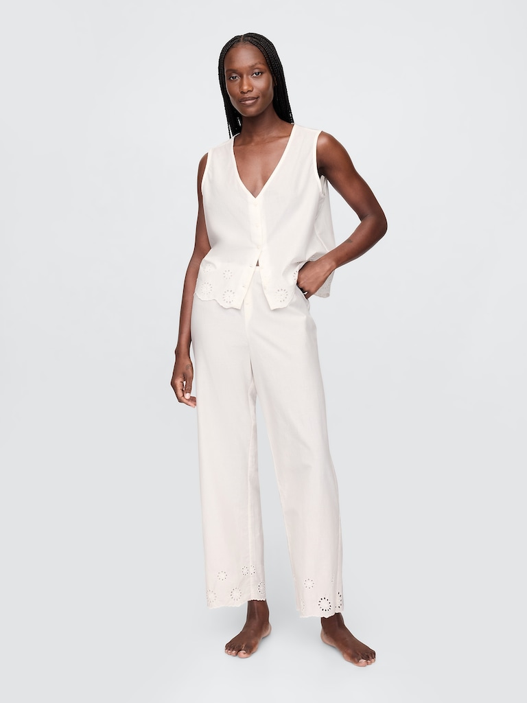 Eyelet Hem PJ Pants