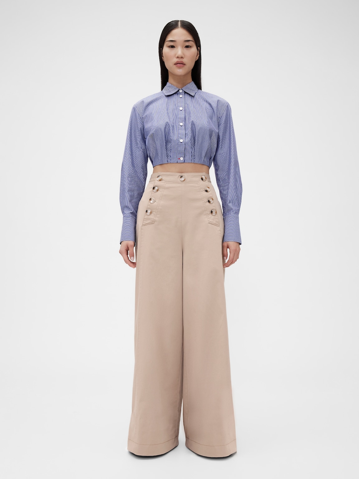 GapStudio High Rise Twill Sailor Pants