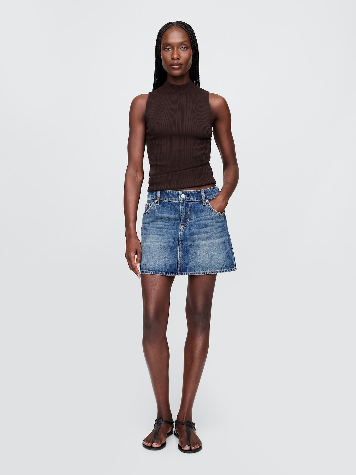 Rib Mockneck Tank Top