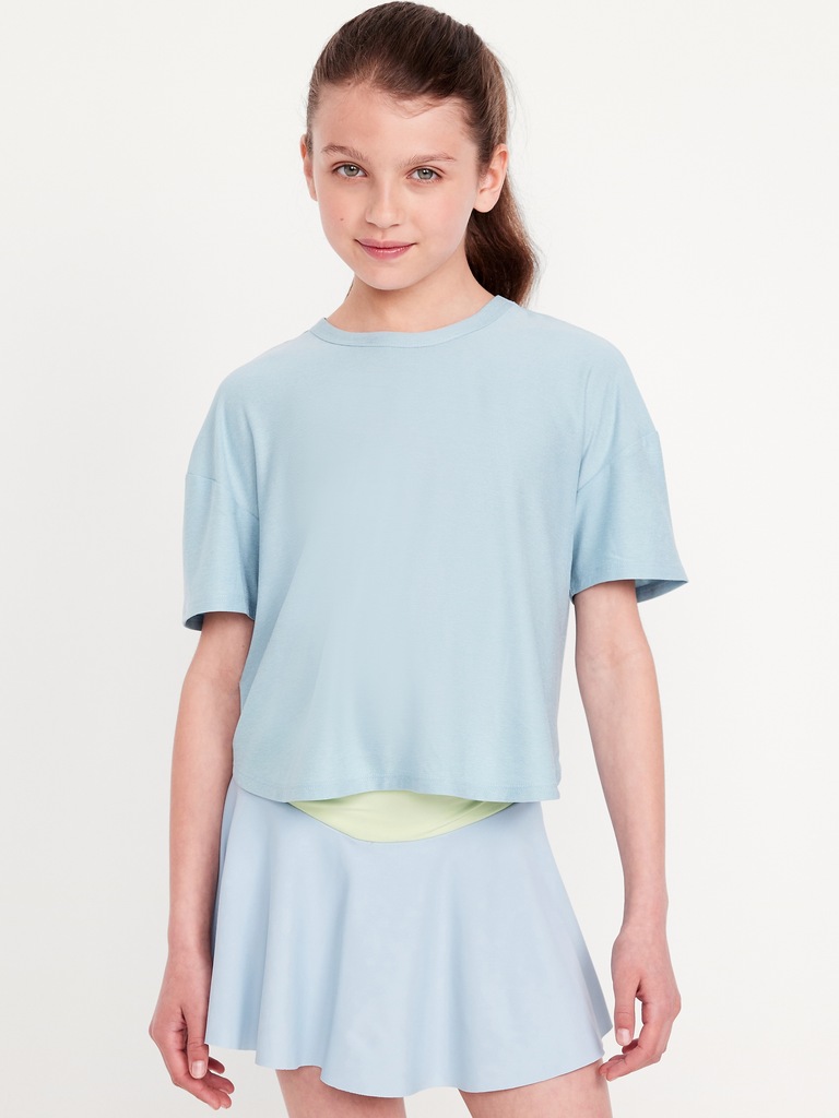 CloudMotion Cropped Performance T-Shirt for Girls