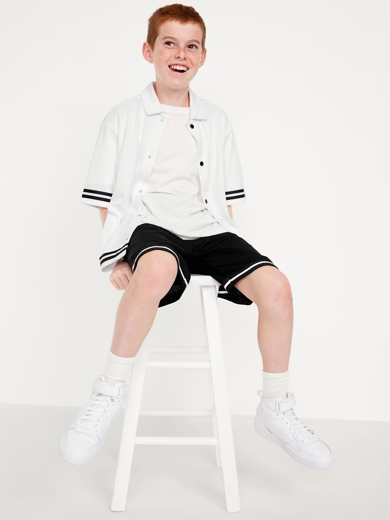 Collared Mesh Go-Dry Cool Performance Shirt for Boys