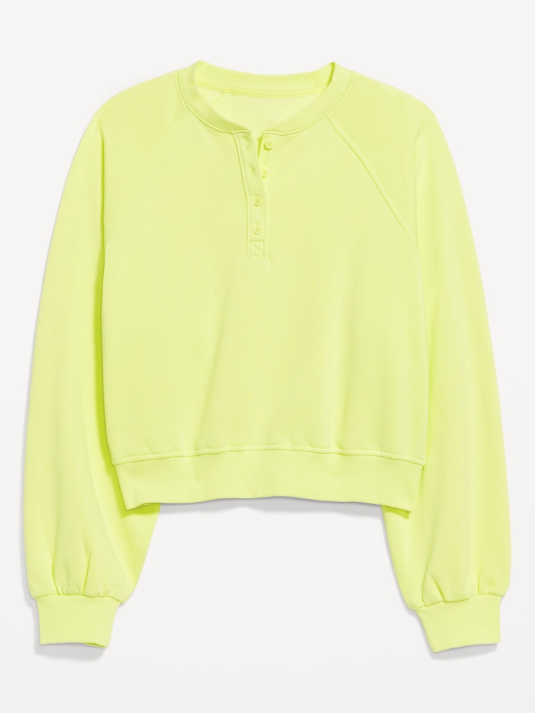 SoComfy Oversized Button-Front Sweatshirt