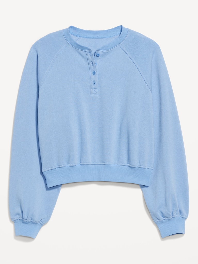 SoComfy Oversized Button-Front Sweatshirt