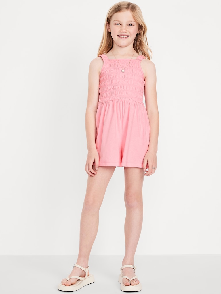 Sleeveless Smocked Romper for Girls