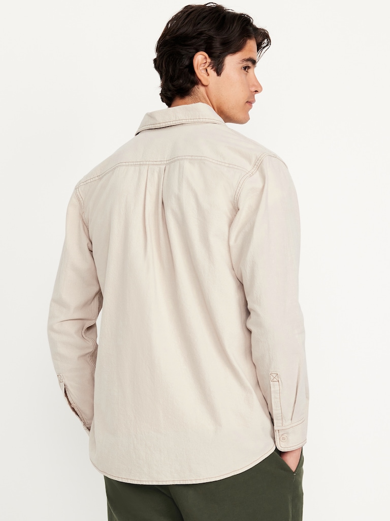 Contrast Stitch Workwear Shirt