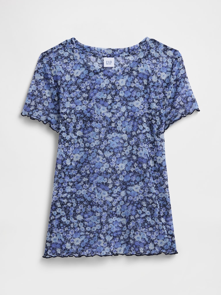 Mesh Crewneck T-Shirt