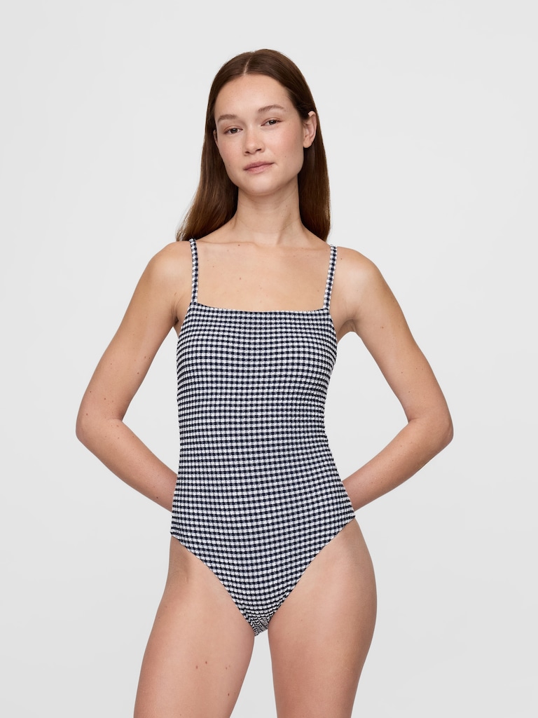 Square-Neck One-Piece Swimsuit