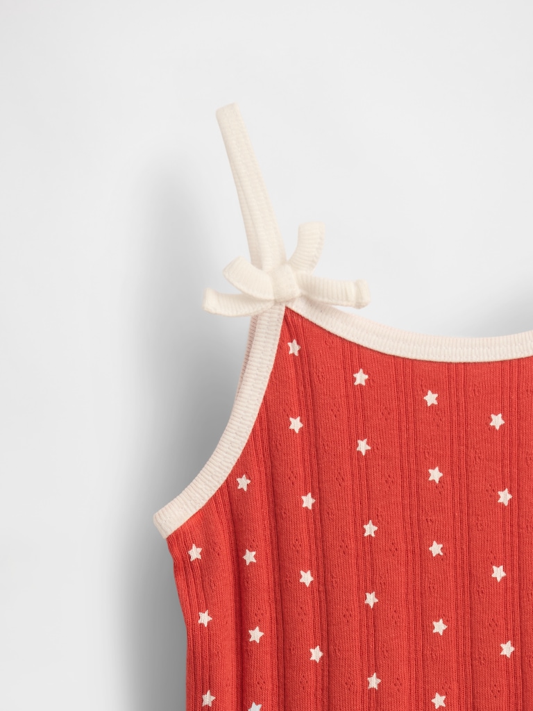 Baby & Toddler Pointelle Rib Bow Cami