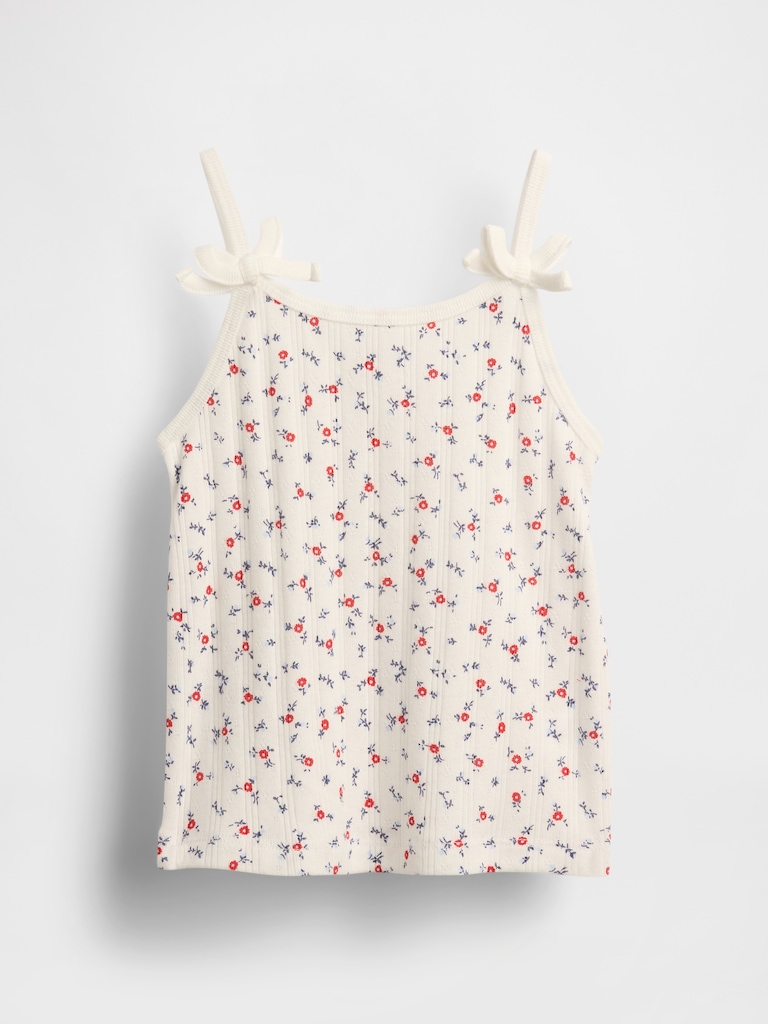 Baby & Toddler Pointelle Rib Bow Cami
