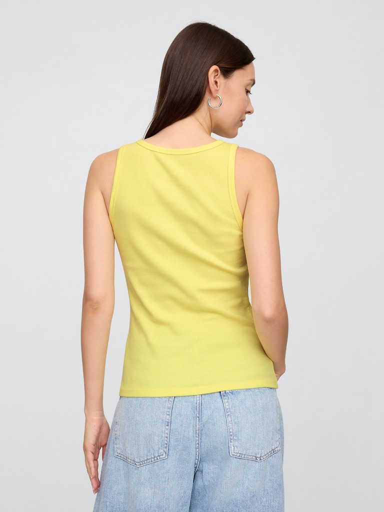 Ribbed Scoopneck Tank Top