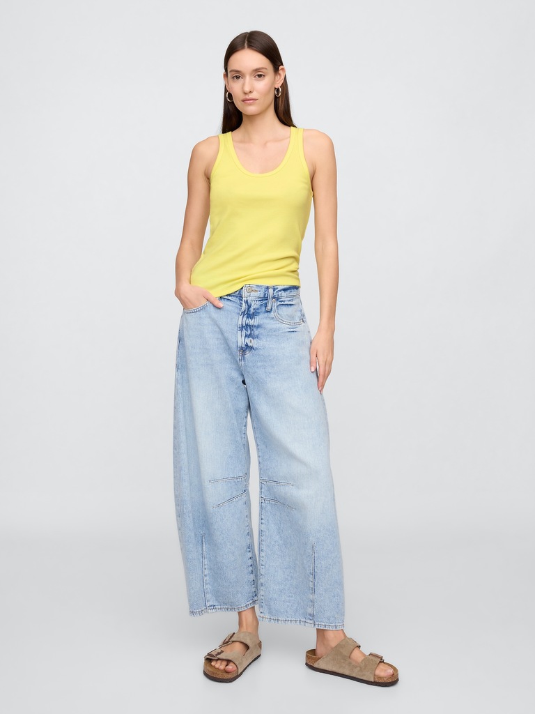 Ribbed Scoopneck Tank Top