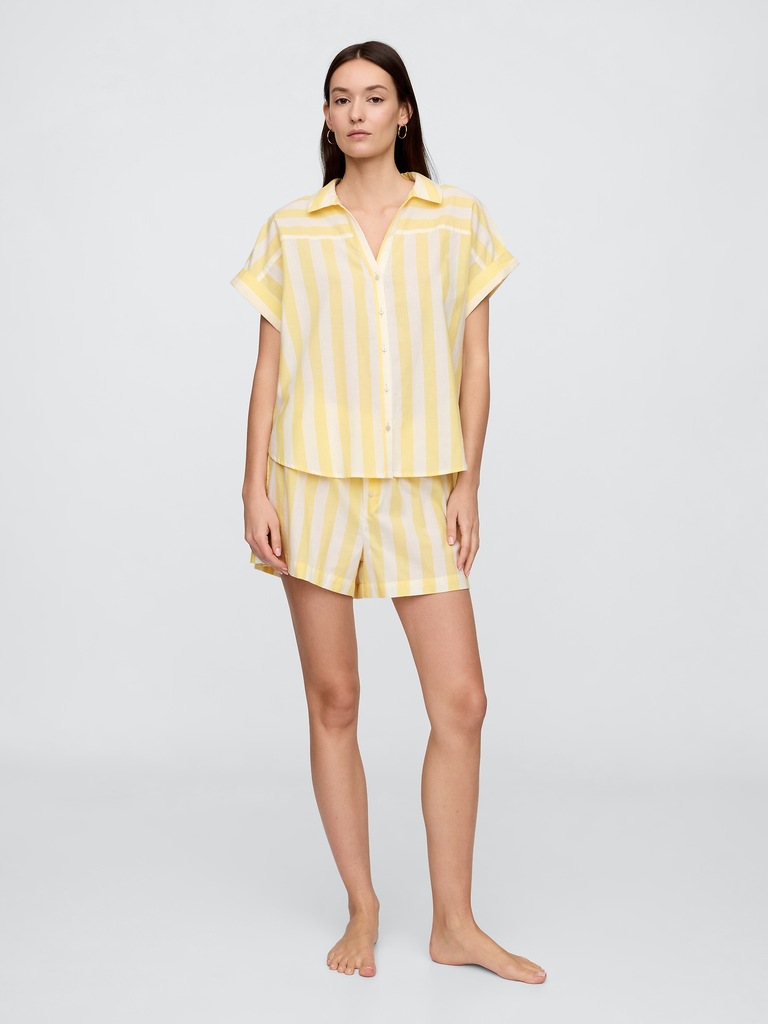 Relaxed Stripe Poplin PJ Shirt