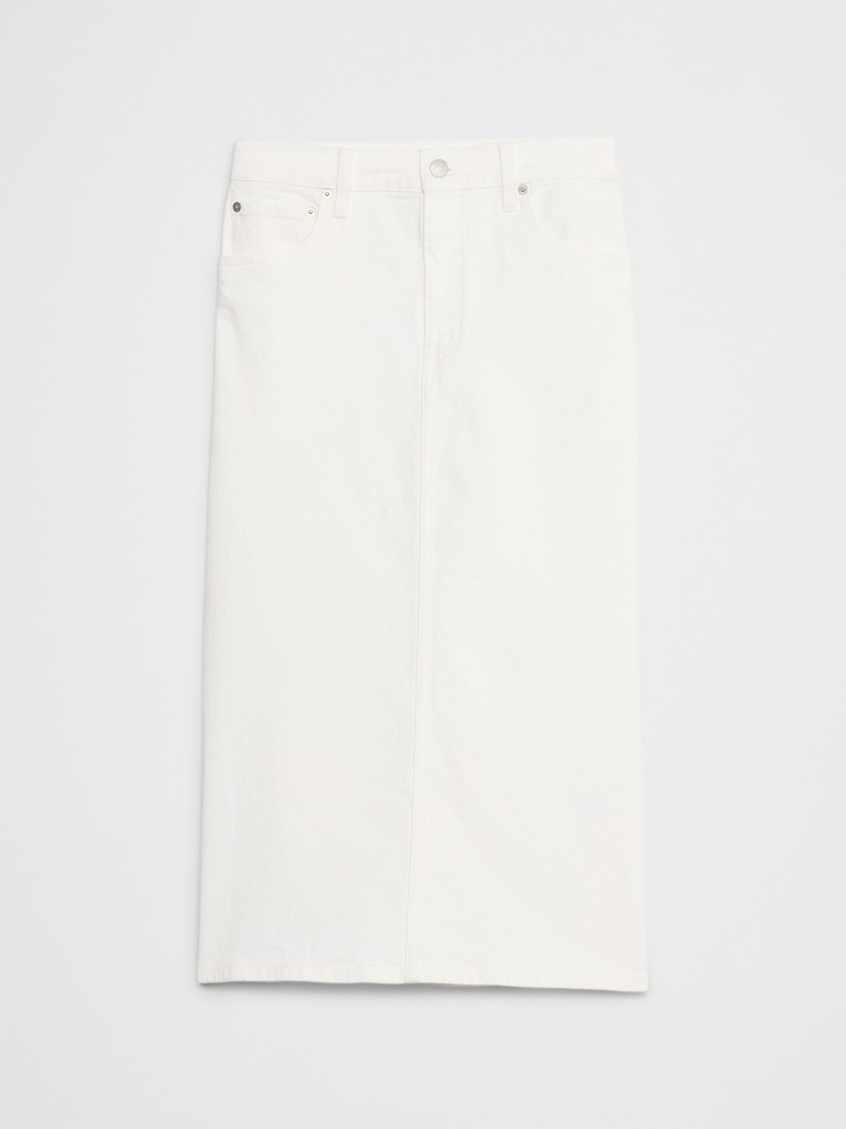 Denim Midi Pencil Skirt