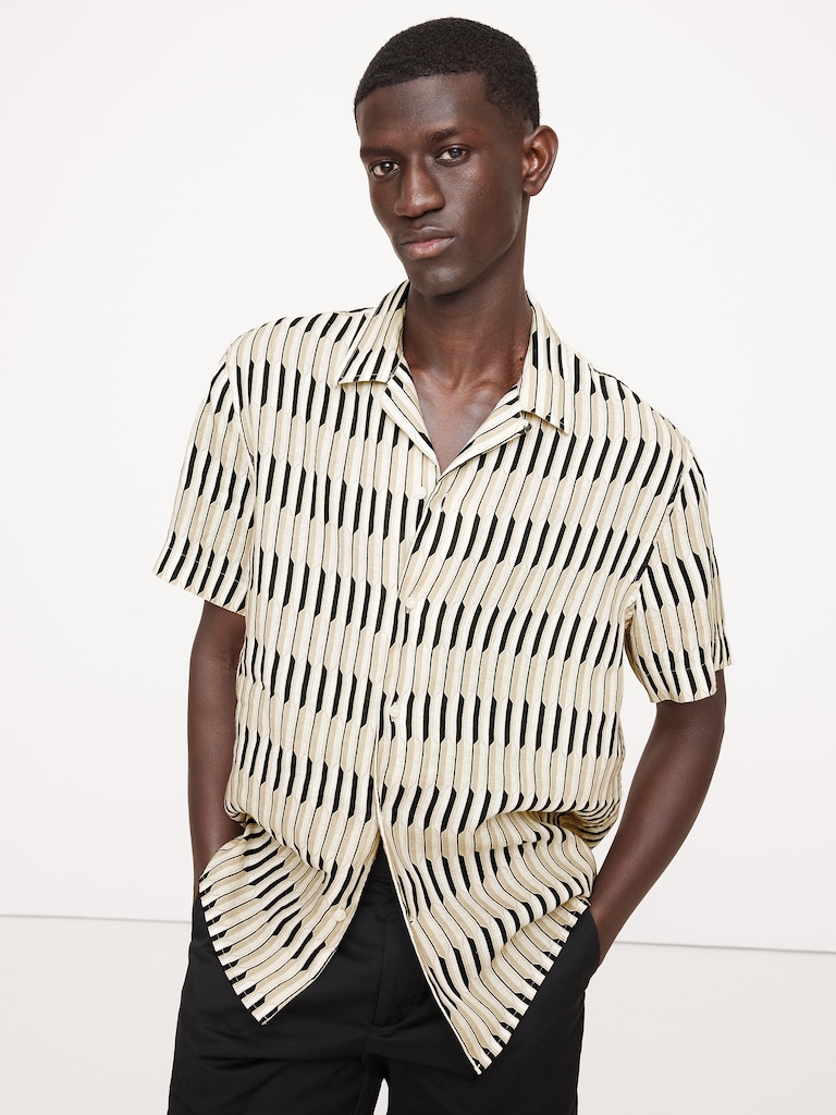 Standard-Fit Linen Resort Shirt