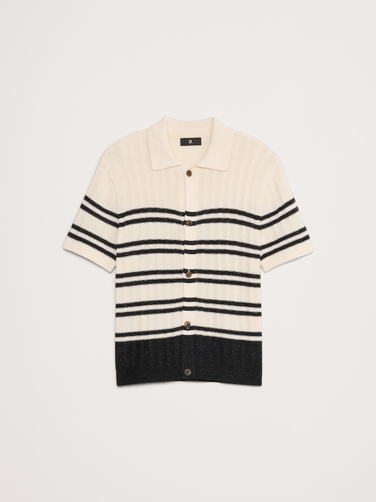 Cotton-Linen Resort Sweater Polo