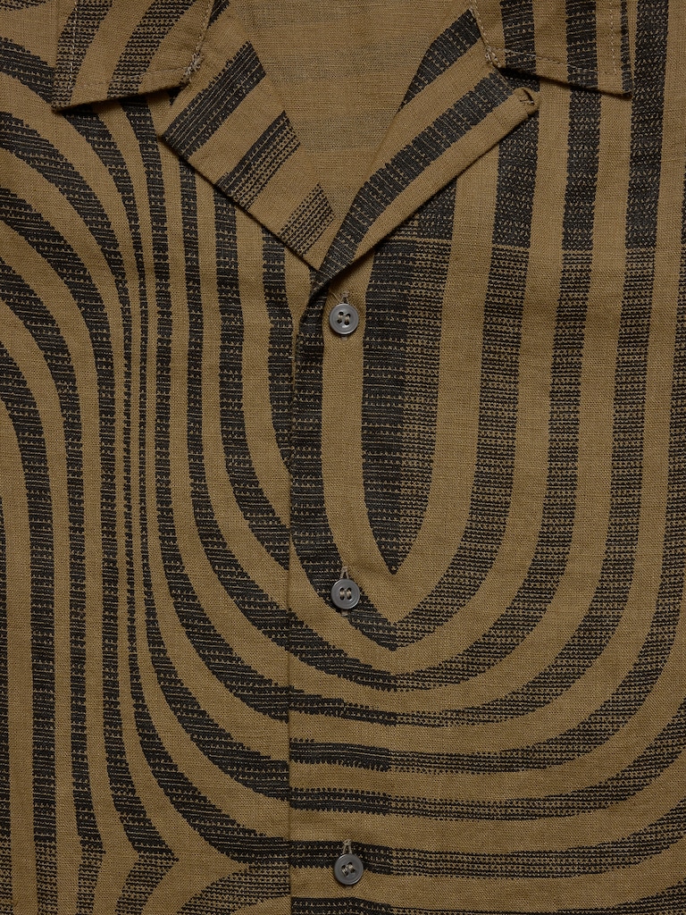 Standard-Fit Linen Resort Shirt