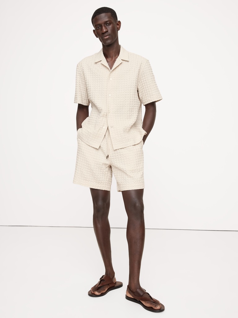 Waffle Cotton Resort Shirt