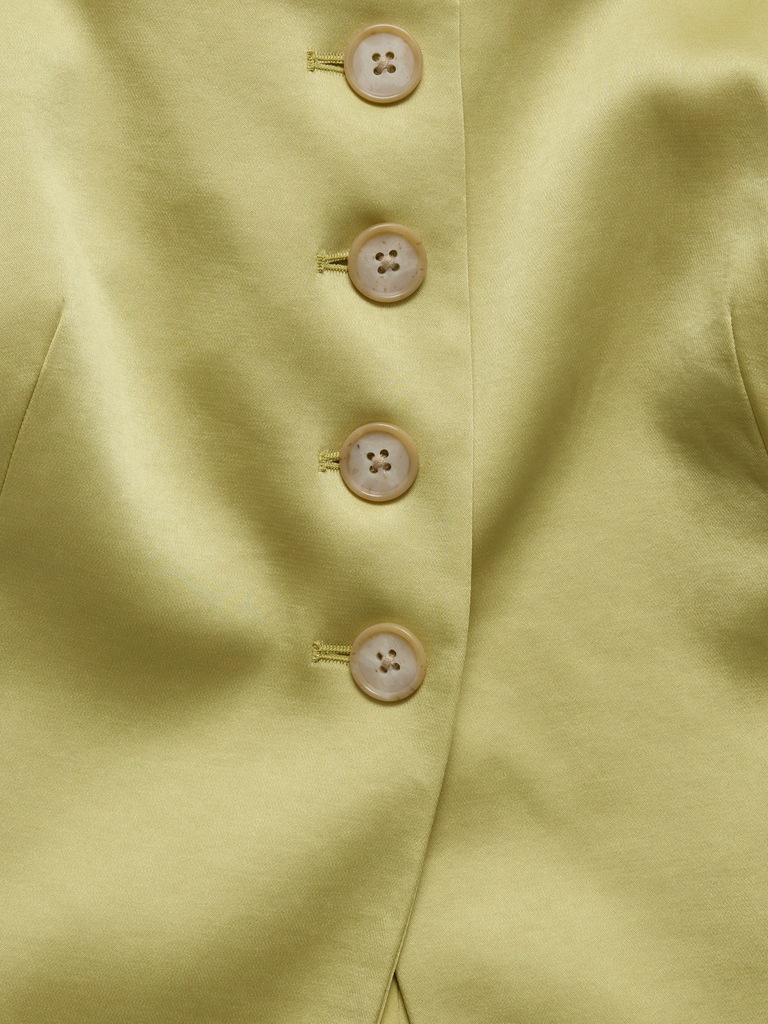 Satin Square-Neck Long Vest