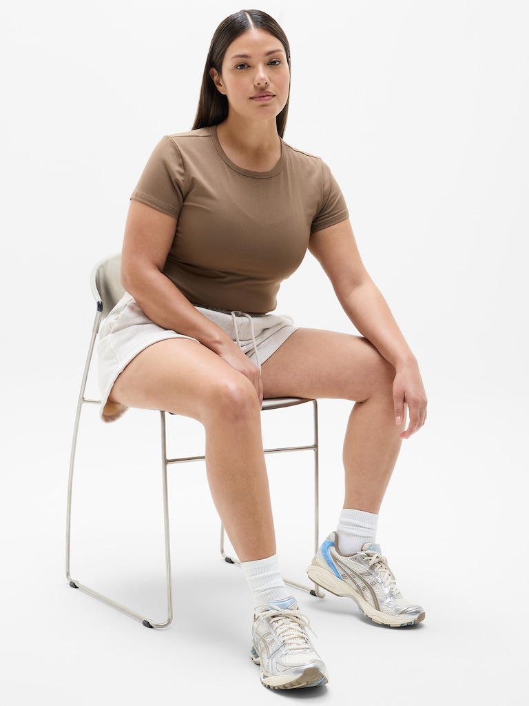 Signature Rib Crop Tee