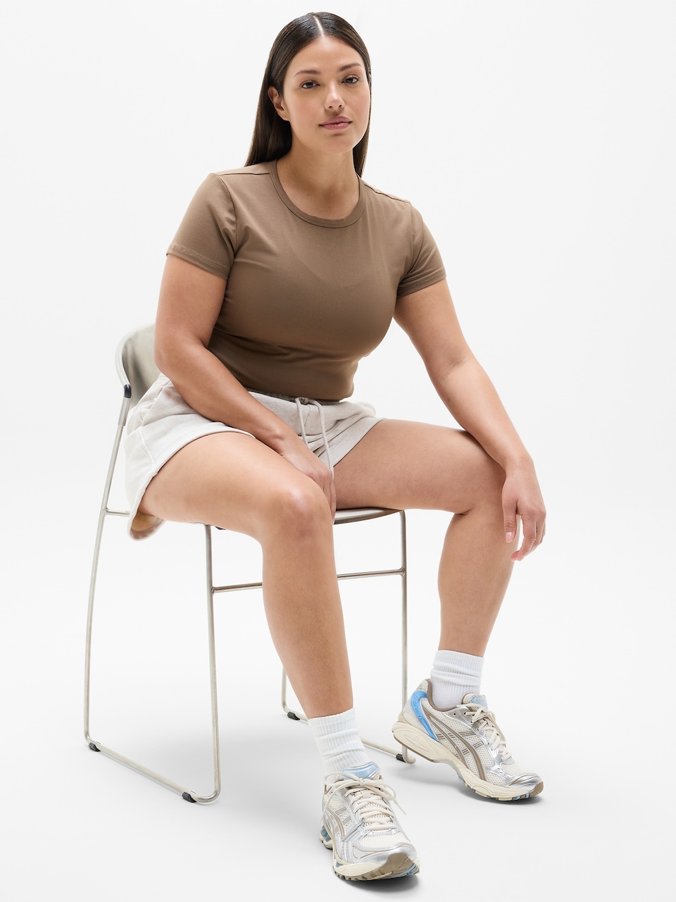 Signature Rib Crop Tee