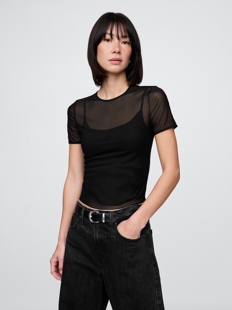 Mesh Crop T-Shirt
