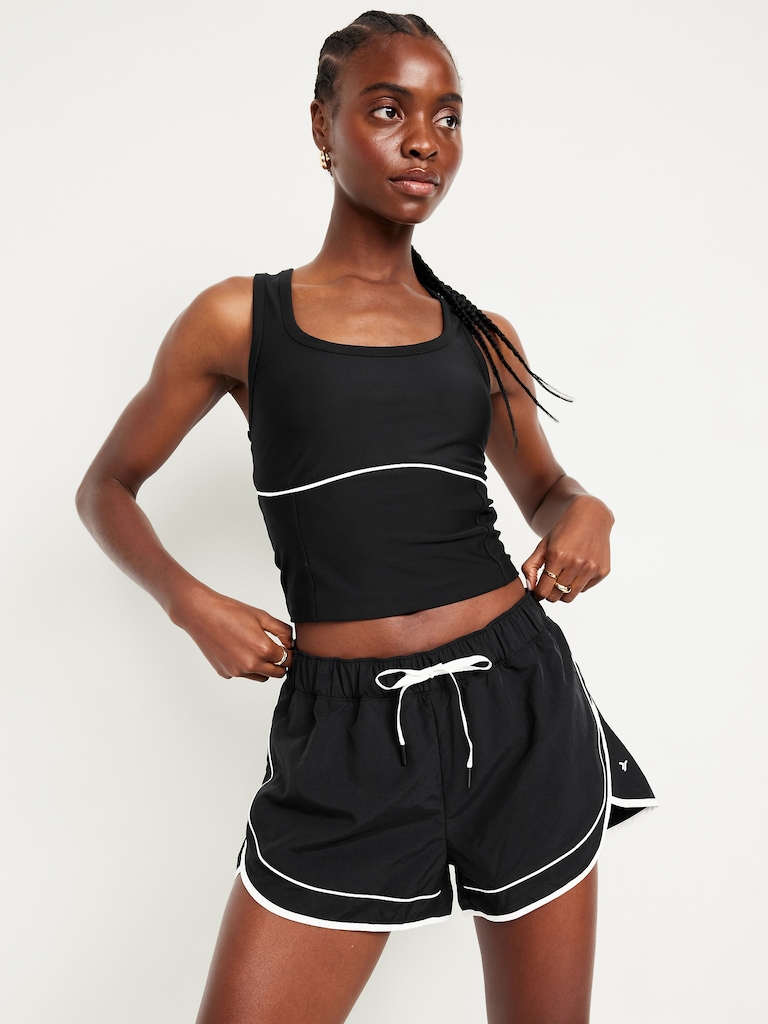 PowerSoft Racerback Cropped Shell Tank