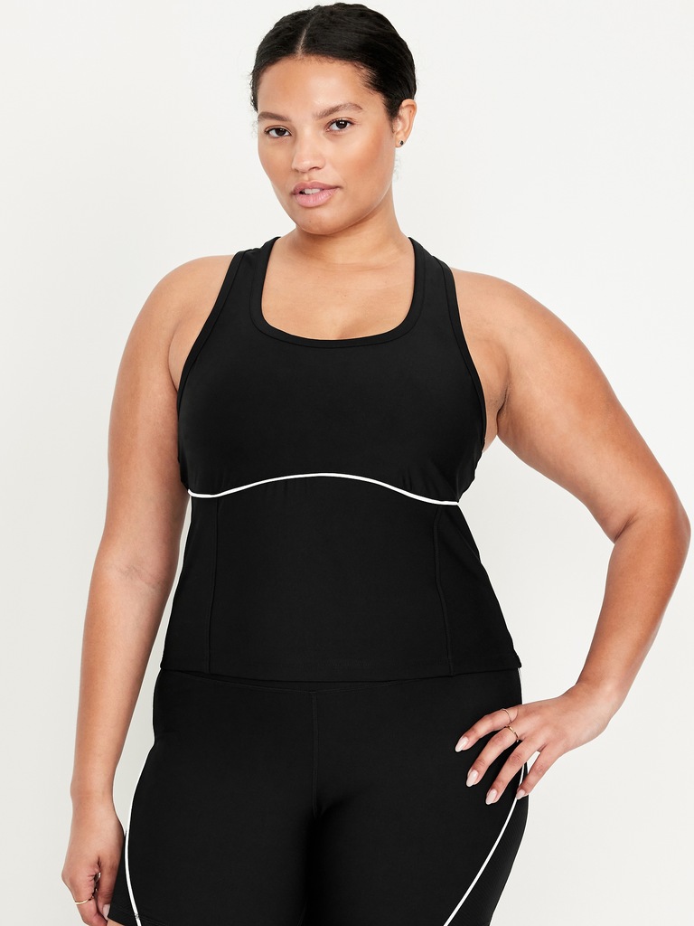 PowerSoft Racerback Cropped Shell Tank