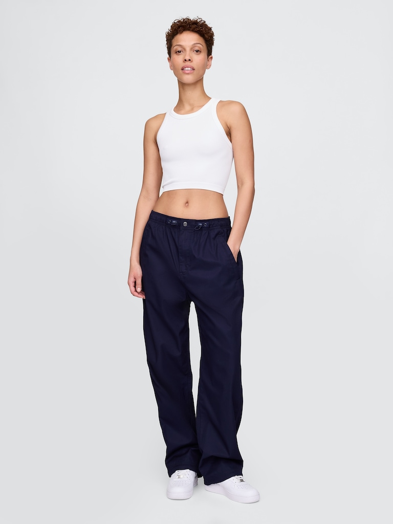 Twill Parachute Baggy Pants
