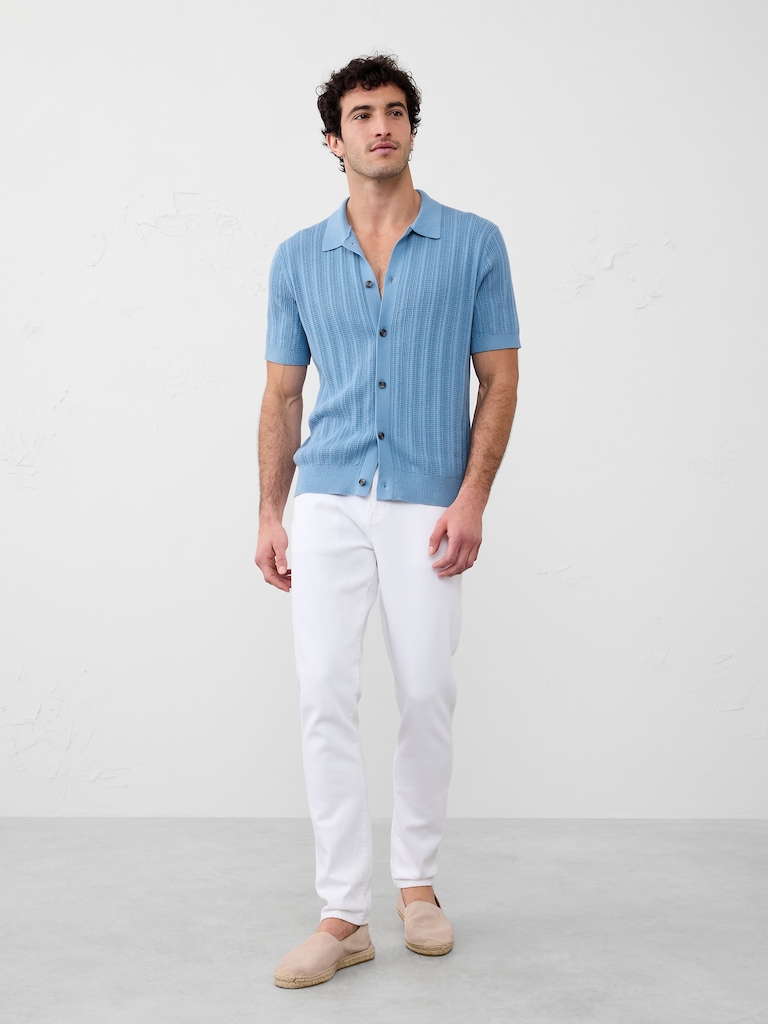 Textured Sweater Polo