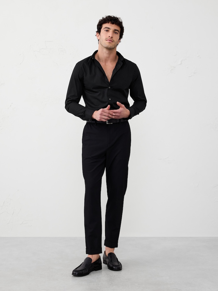 Slim-Fit Untucked Dress Shirt