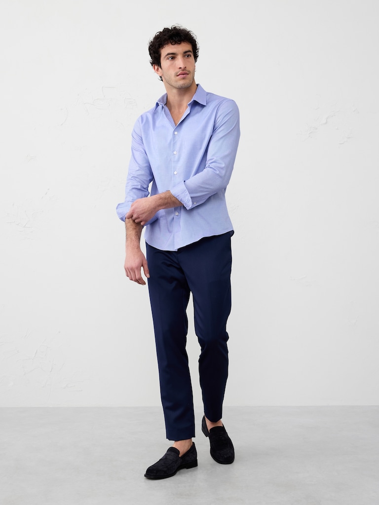 Slim-Fit Untucked Dress Shirt