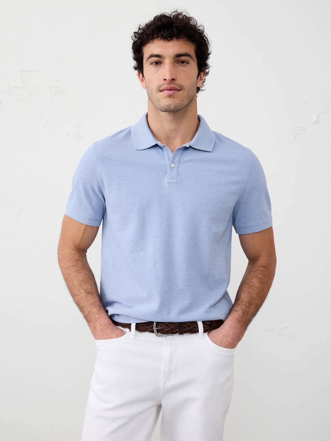 Standard-Fit Monogram Pique Polo