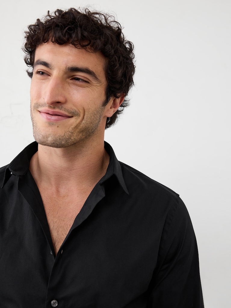 Slim-Fit Untucked Dress Shirt