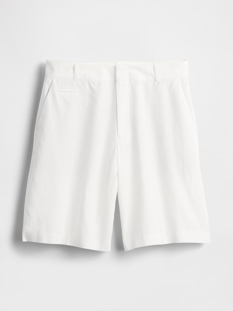 365 Low Rise Linen-Blend Trouser Shorts